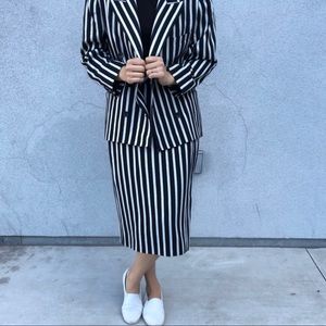 Pinstripe Suit (Blazer and Skirt)